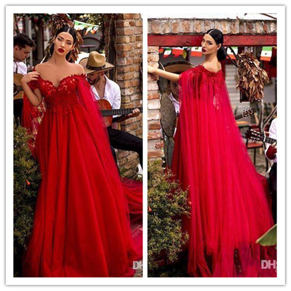 red a line prom dresses off shoulder lace appliques draped tulle red carpet dress with cape celebrity gowns ogstuff robes de soirée, Black
red a line prom dresses off shoulder lace appliques draped tulle red carpet dress with cape celebrity gowns ogstuff robes de soirée, Black