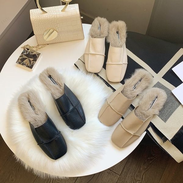 shofort fur mules fashion 2020 short plush warm winter slippers simple square head temperament all-match soft flat womens shoes, Black
shofort fur mules fashion 2020 short plush warm winter slippers simple square head temperament all-match soft flat womens shoes, Black