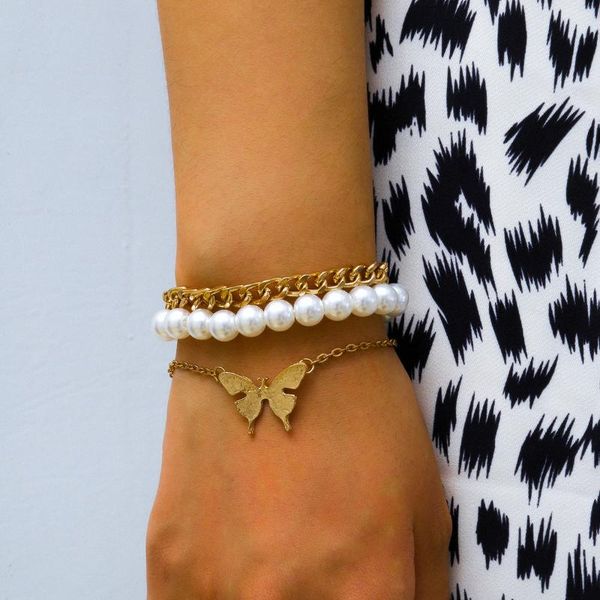creative jewelry simple imitation pearl bracelet alloy butterfly bracelet for women charm, Golden;silver
creative jewelry simple imitation pearl bracelet alloy butterfly bracelet for women charm, Golden;silver