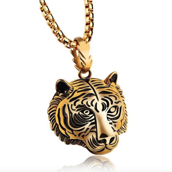 stainless steel gold black tiger pendant necklace animal tiger necklaces jewellery gift for him with 60cm rolo chain, Silver
stainless steel gold black tiger pendant necklace animal tiger necklaces jewellery gift for him with 60cm rolo chain, Silver