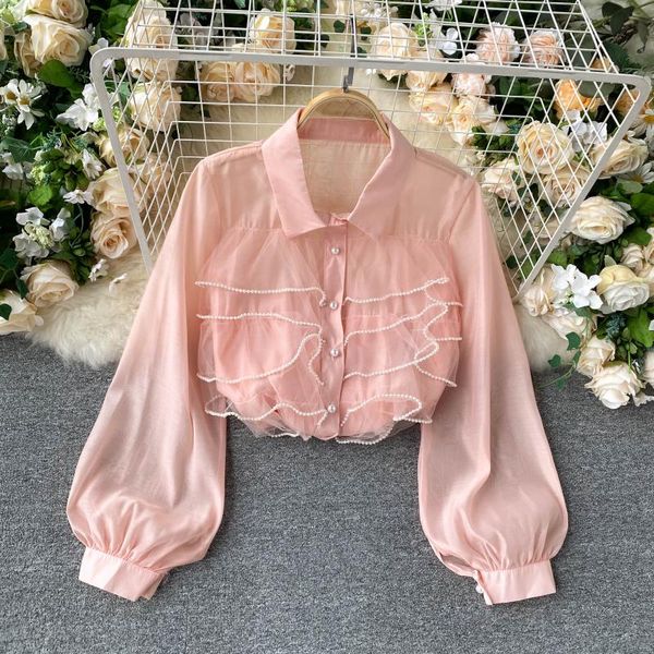 lady long puff sleeve shirt women's new fashion 3d ruffled beaded shirt autumn vintage sweet camisas mujer blouse n841, White
lady long puff sleeve shirt women's new fashion 3d ruffled beaded shirt autumn vintage sweet camisas mujer blouse n841, White