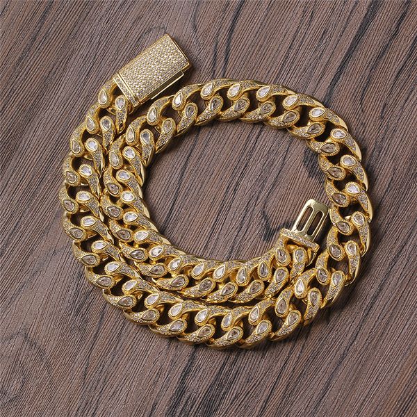16mm 18/20inch gold plated prong setting bling cz waterdrop cuban chain necklace bracelet jewelry for men women gift, Silver
16mm 18/20inch gold plated prong setting bling cz waterdrop cuban chain necklace bracelet jewelry for men women gift, Silver