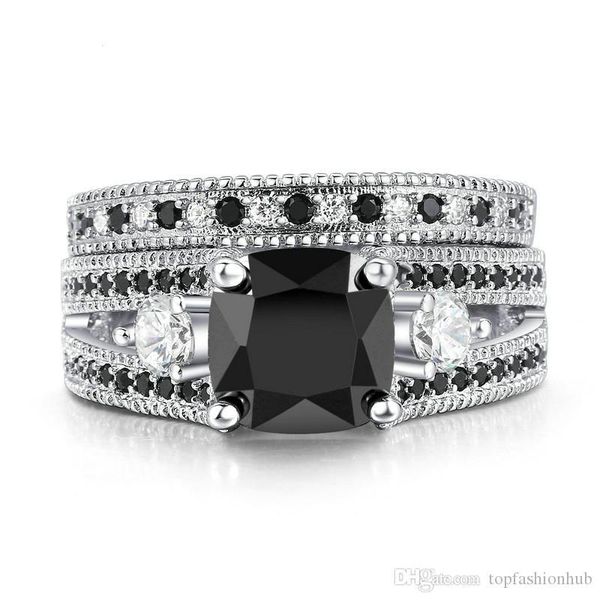 european and american fashion copper ring set black nano zircon micro-plated white gold women's ring set
european and american fashion copper ring set black nano zircon micro-plated white gold women's ring set