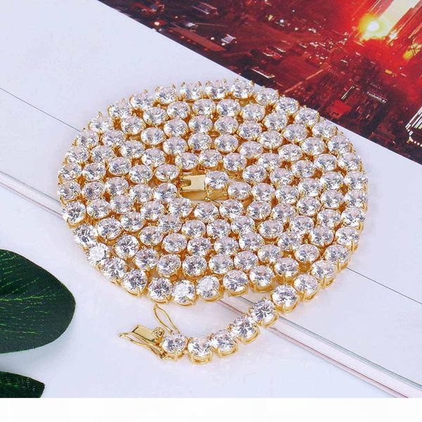 6mm tennis necklace gold-plated micro-inlaid zircon new hip hop jewelry men's necklace selling in europe and america, Silver
6mm tennis necklace gold-plated micro-inlaid zircon new hip hop jewelry men's necklace selling in europe and america, Silver