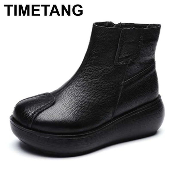 timetang cowhide platform boots women shoes autumn winter fur fashion round toe side zipper leather boots ladies shoes snow boot, Black
timetang cowhide platform boots women shoes autumn winter fur fashion round toe side zipper leather boots ladies shoes snow boot, Black
