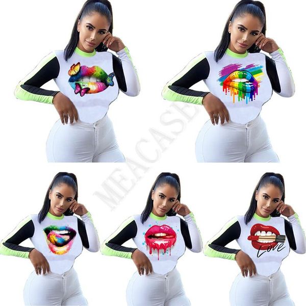 women clothes fashion long sleeve t shirt butterfly lips print t-shirt patchwork color autumn winter sports casual sweater d8604, White
women clothes fashion long sleeve t shirt butterfly lips print t-shirt patchwork color autumn winter sports casual sweater d8604, White