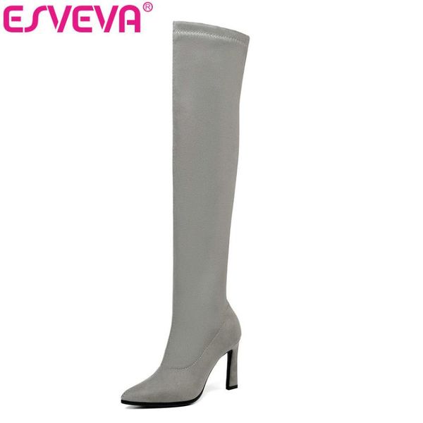 boots esveva 2021 over the knee winter women motorcycle boot slip on lady black stretch fabric fashion shoes platform size 34-43
boots esveva 2021 over the knee winter women motorcycle boot slip on lady black stretch fabric fashion shoes platform size 34-43