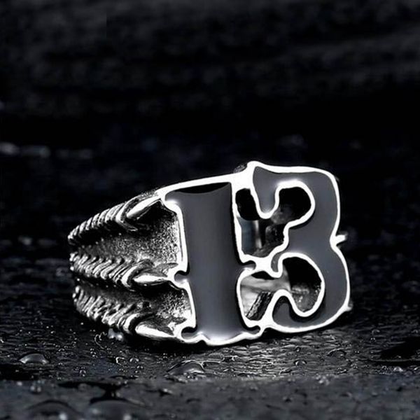 size 8-14 2020 rock roll gothic dragon claw number 13 men singet rings 316 stainless steel black enamel halloween 13 rings, Golden;silver
size 8-14 2020 rock roll gothic dragon claw number 13 men singet rings 316 stainless steel black enamel halloween 13 rings, Golden;silver