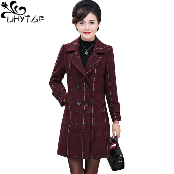 women's wool & blends uhytgf autumn winter coat women fashion plaid elegant female jacket double-breasted casual 5xl plus size woolen c, Black
women's wool & blends uhytgf autumn winter coat women fashion plaid elegant female jacket double-breasted casual 5xl plus size woolen c, Black