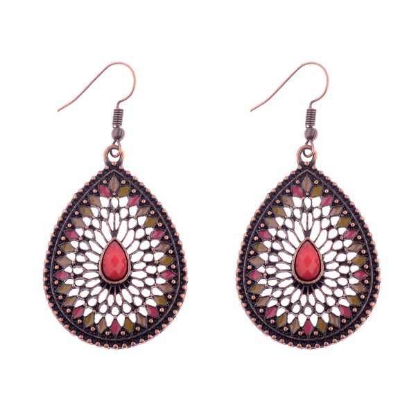 douvei fashion women water drop hollow out bronze earrings with red beads brinco carved boho earrings ethnic hqe746, Silver
douvei fashion women water drop hollow out bronze earrings with red beads brinco carved boho earrings ethnic hqe746, Silver