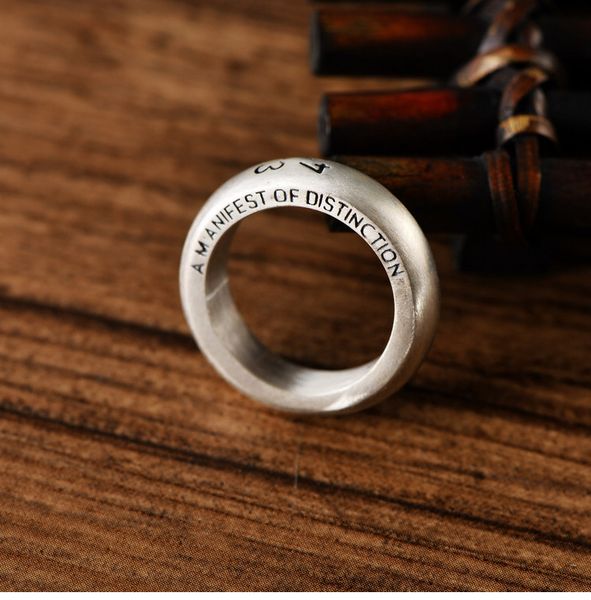 wholesale s925 sterling silver fashion simple frosted letter ring couple smooth men and women ring
wholesale s925 sterling silver fashion simple frosted letter ring couple smooth men and women ring