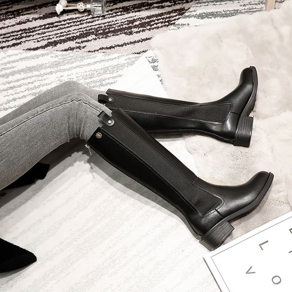 2020 new xiaoxiang ventilation hong xue children new style for autumn and winter chunky-heel back zip bu guo xi elastic biker boots boots, Black
2020 new xiaoxiang ventilation hong xue children new style for autumn and winter chunky-heel back zip bu guo xi elastic biker boots boots, Black