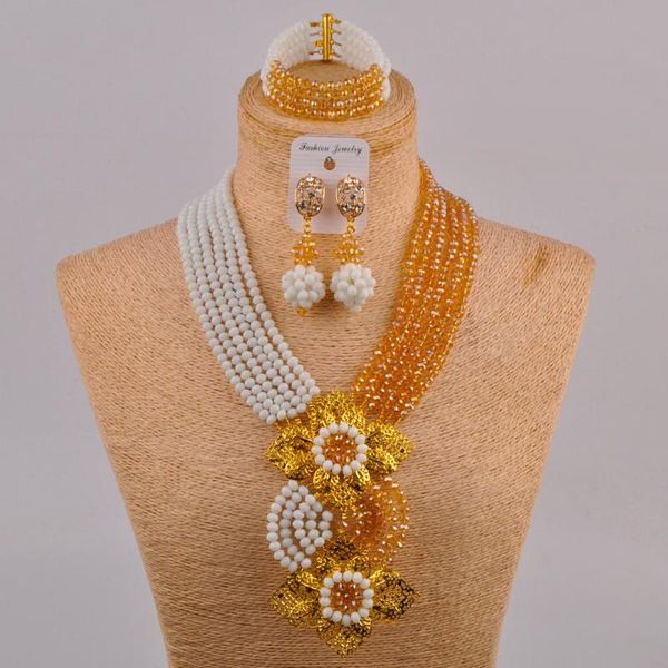 fabulous white champagne gold ab crystal nigerian traditional wedding african beads jewelry set 6chl, Silver
fabulous white champagne gold ab crystal nigerian traditional wedding african beads jewelry set 6chl, Silver