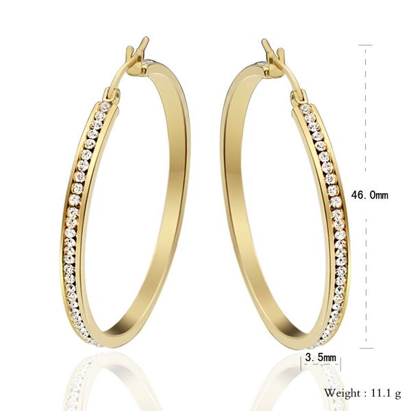 titanium steel crystal diamante gold earrings fashion joyas big earring for women jewelry, Golden;silver
titanium steel crystal diamante gold earrings fashion joyas big earring for women jewelry, Golden;silver
