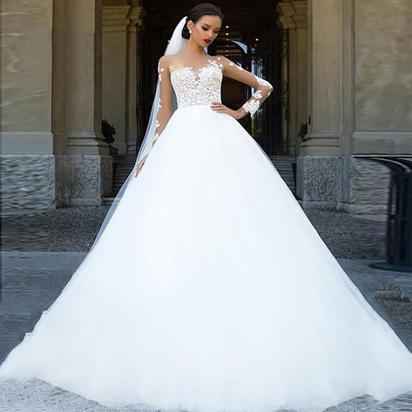 sodigne long sleeves beach bridal gown tulle lace appliquesromantic buttons wedding dresses floor-length illusion a-line, White
sodigne long sleeves beach bridal gown tulle lace appliquesromantic buttons wedding dresses floor-length illusion a-line, White