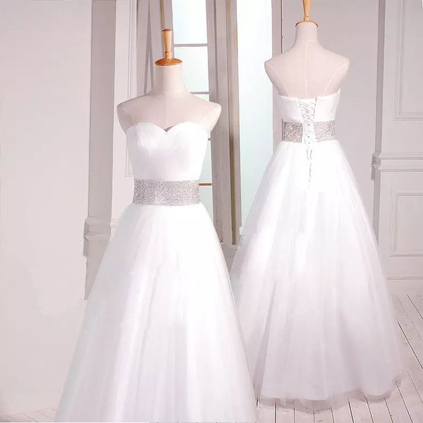 sweetheart tulle beach wedding dresses 2019 beaded waist a line wedding gowns floor length bridal dress personalized, White
sweetheart tulle beach wedding dresses 2019 beaded waist a line wedding gowns floor length bridal dress personalized, White