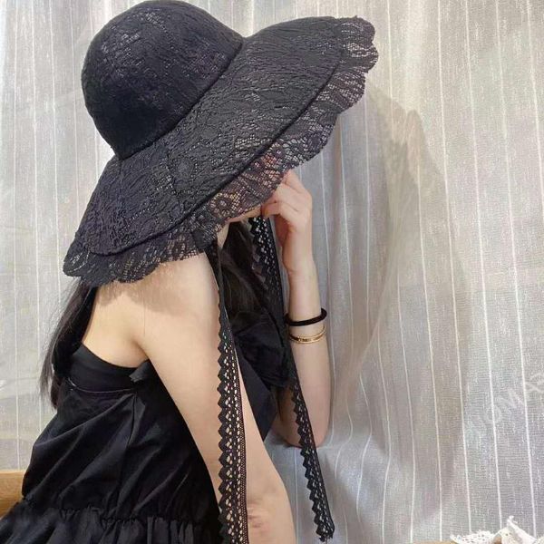 summer hat female big lace fisherman hat japanese beach seaside leisure sun breathable big cornice tide, Blue;gray
summer hat female big lace fisherman hat japanese beach seaside leisure sun breathable big cornice tide, Blue;gray
