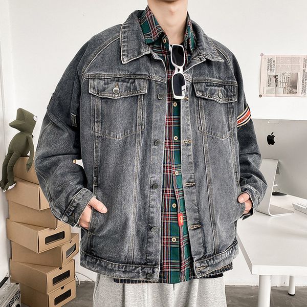 2020 spring autumn men's fashion denim jeans jacket casual bomber streetwear clothes bv06, Black;brown
2020 spring autumn men's fashion denim jeans jacket casual bomber streetwear clothes bv06, Black;brown