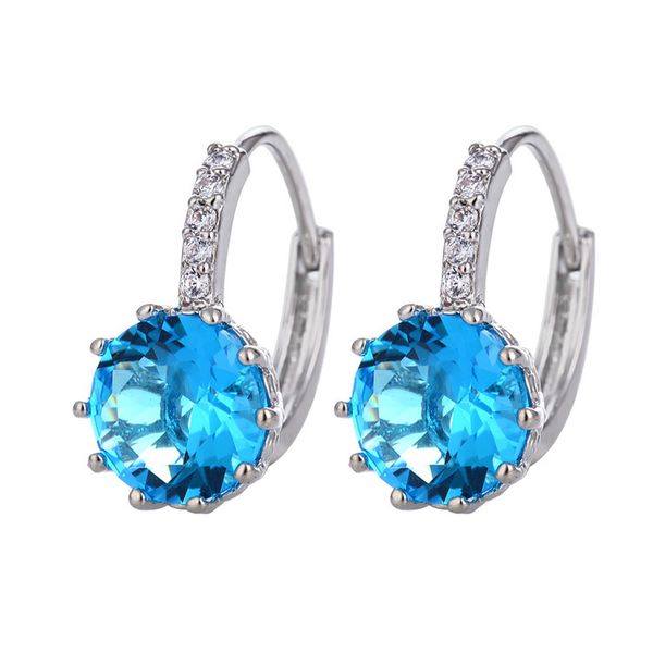 amorui seablue clear crystal stud earrings zircon round shaped copper party/gift earrings for women jewelry, Golden;silver
amorui seablue clear crystal stud earrings zircon round shaped copper party/gift earrings for women jewelry, Golden;silver
