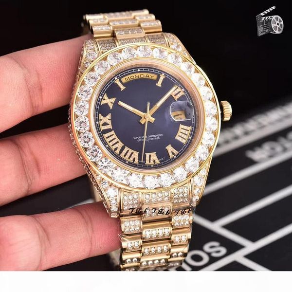 luxury mens designer watches 45mm iced out watch all diamond automatic mechanical movement sweep self-winding wristwatches, Slivery;brown
luxury mens designer watches 45mm iced out watch all diamond automatic mechanical movement sweep self-winding wristwatches, Slivery;brown