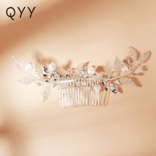qyy fashion crystal leaf flower hair comb clips for women accessories wedding silver color prom hair jewelry bride headpiece, Golden;silver
qyy fashion crystal leaf flower hair comb clips for women accessories wedding silver color prom hair jewelry bride headpiece, Golden;silver