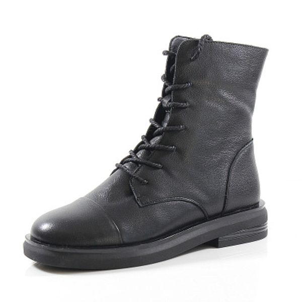 2020 autumn and winter new leather fashion simple women's boots casual plus velvet plus size lace up women's boots, Black
2020 autumn and winter new leather fashion simple women's boots casual plus velvet plus size lace up women's boots, Black