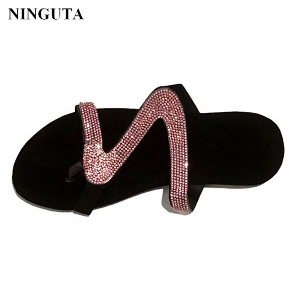 ninguta crystal flip flops women slippers, Black
ninguta crystal flip flops women slippers, Black