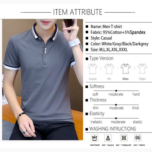 browon 2020 new arrival summer t-shirt men short sleeve slim fit tshirts turn-down collar tee shirt homme
browon 2020 new arrival summer t-shirt men short sleeve slim fit tshirts turn-down collar tee shirt homme