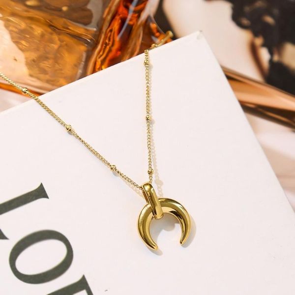 2020 new fashion retro moon titanium steel necklace cool pendant clavicle chain alloy necklaces jewelry wholesale, Silver
2020 new fashion retro moon titanium steel necklace cool pendant clavicle chain alloy necklaces jewelry wholesale, Silver
