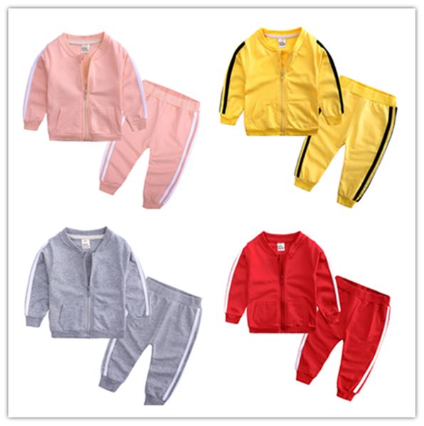 boys girls 2 piece clothing set long sleeve zip neck jackets coat pants outfits casual solid sports suit autumn infant tracksuit 3-24m ly814, White
boys girls 2 piece clothing set long sleeve zip neck jackets coat pants outfits casual solid sports suit autumn infant tracksuit 3-24m ly814, White