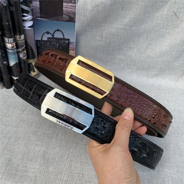 authentic crocodile skin businessmen waist belts genuine alligator leather staineless steel pin buckle male straps, Black;brown
authentic crocodile skin businessmen waist belts genuine alligator leather staineless steel pin buckle male straps, Black;brown
