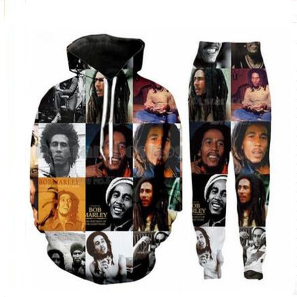 2020 new men/womens bob marley 3d print fashion tracksuits crewneck hip hop sweatshirt and pants + hoodies, Gray
2020 new men/womens bob marley 3d print fashion tracksuits crewneck hip hop sweatshirt and pants + hoodies, Gray