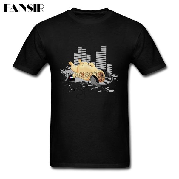 cool t-shirts man pug dog listen music men t shirts short sleeve cotton custom team clothes
cool t-shirts man pug dog listen music men t shirts short sleeve cotton custom team clothes