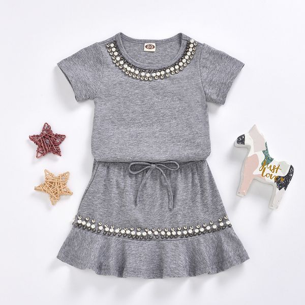 clearance exquisite korean toddler baby girls clothes sets solid short-sleeved pearl decorative lace o-neck pleated skirt 2pc set, Pink;blue
clearance exquisite korean toddler baby girls clothes sets solid short-sleeved pearl decorative lace o-neck pleated skirt 2pc set, Pink;blue