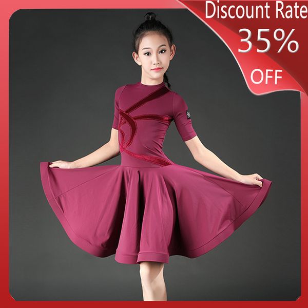 latin dance dress children's practice clothes new fishbone dance skirt performance clothes girls competition dresses dqs3871, Black;red
latin dance dress children's practice clothes new fishbone dance skirt performance clothes girls competition dresses dqs3871, Black;red