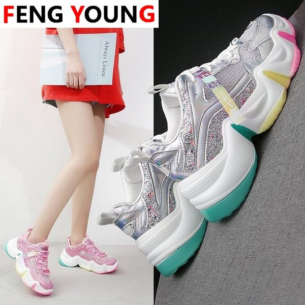 oman casual comfortable shoes autumn chunky sneakers for women 2020 designers platform bling korean fashion old dad shoes, Black
oman casual comfortable shoes autumn chunky sneakers for women 2020 designers platform bling korean fashion old dad shoes, Black