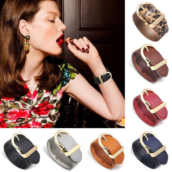 2020 designer solid color wide leather geometry bracelet cuff bangle magnetic clasp wristband women birthday gift wholesale, Black
2020 designer solid color wide leather geometry bracelet cuff bangle magnetic clasp wristband women birthday gift wholesale, Black