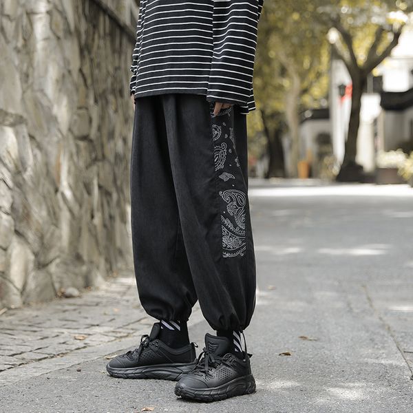 spring autumn super ins trend men and womens casual ninth-pants thin wear pants mens loose youth leisure drawstring harness halon pants, Black
spring autumn super ins trend men and womens casual ninth-pants thin wear pants mens loose youth leisure drawstring harness halon pants, Black