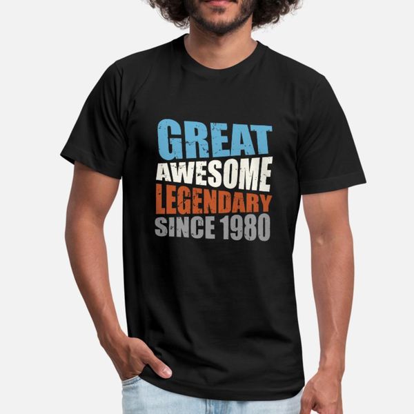 great awesome legendary since 1980 t shirt men custom tee shirt crew neck standard fit funny casual spring leisure shirt, White;black
great awesome legendary since 1980 t shirt men custom tee shirt crew neck standard fit funny casual spring leisure shirt, White;black