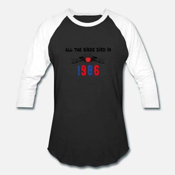 all the birds died in 1986 t shirt men custom short sleeve o-neck solid color sunlight authentic summer style formal shirt, White;black
all the birds died in 1986 t shirt men custom short sleeve o-neck solid color sunlight authentic summer style formal shirt, White;black