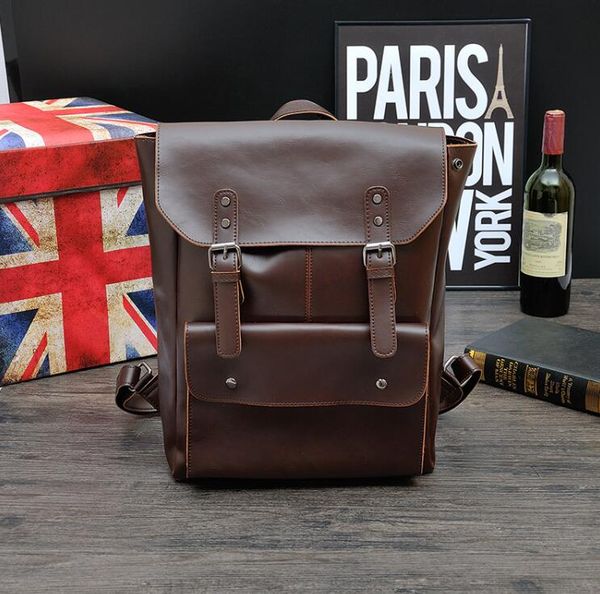 Man Backpack Retro Boy Shoolbag New Fashion High Quality Lesther Gentleman Travel Bag Student Backpack
Man Backpack Retro Boy Shoolbag New Fashion High Quality Lesther Gentleman Travel Bag Student Backpack