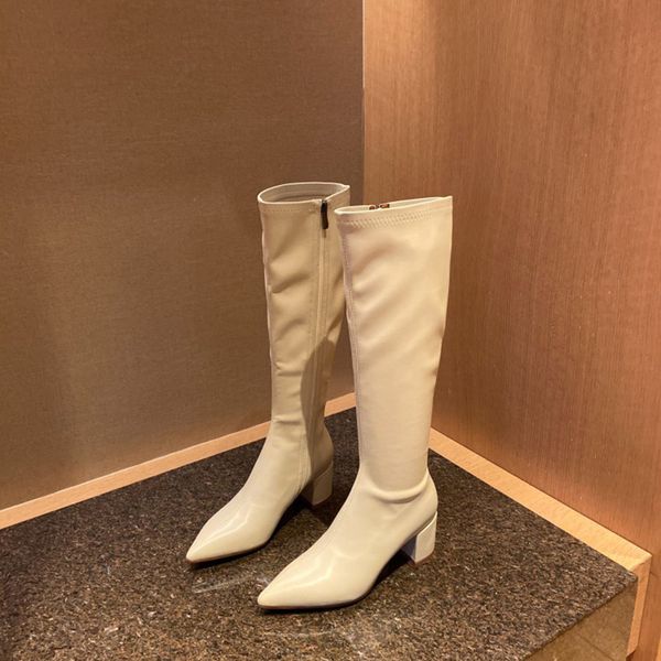 2020 new winter high boots women's shoes pointed toe thick heels zipper keep warm thigh high boots pleated soft knee, Black
2020 new winter high boots women's shoes pointed toe thick heels zipper keep warm thigh high boots pleated soft knee, Black