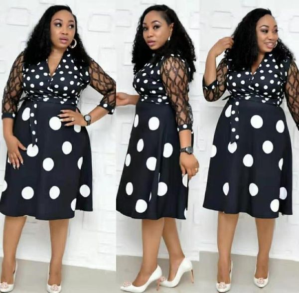 2020 new elegent fashion style summer african women beauty plus size knee-length dress, Red
2020 new elegent fashion style summer african women beauty plus size knee-length dress, Red