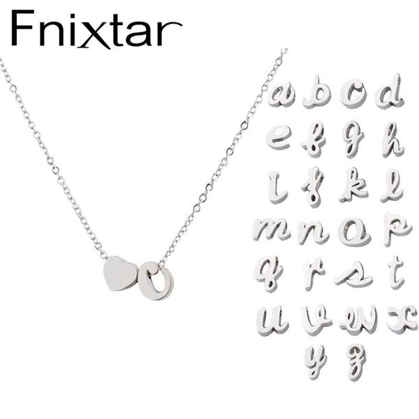 fnixtar steel / gold color stainless steel love heart charm necklace initial a -z letter pendant necklaces 45cm, Silver
fnixtar steel / gold color stainless steel love heart charm necklace initial a -z letter pendant necklaces 45cm, Silver