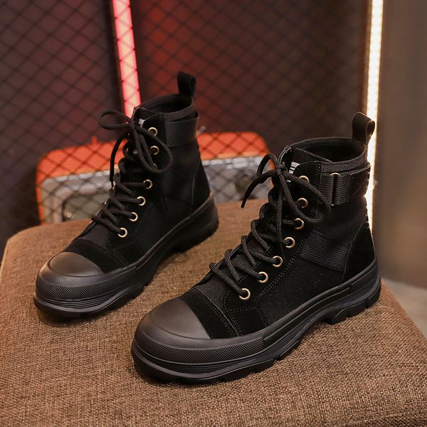 korean heighten platform lace-up ruond toe women boots oxford cloth breathable motorcycle boots waterproof, Black
korean heighten platform lace-up ruond toe women boots oxford cloth breathable motorcycle boots waterproof, Black