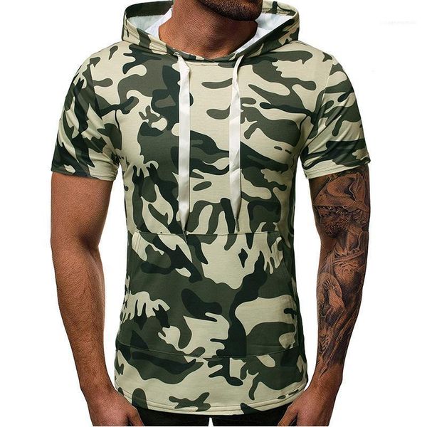 short sleeve mens designer teenager fashion sportstees mens camouflage hooded zipper tshirt panelled, White;black
short sleeve mens designer teenager fashion sportstees mens camouflage hooded zipper tshirt panelled, White;black
