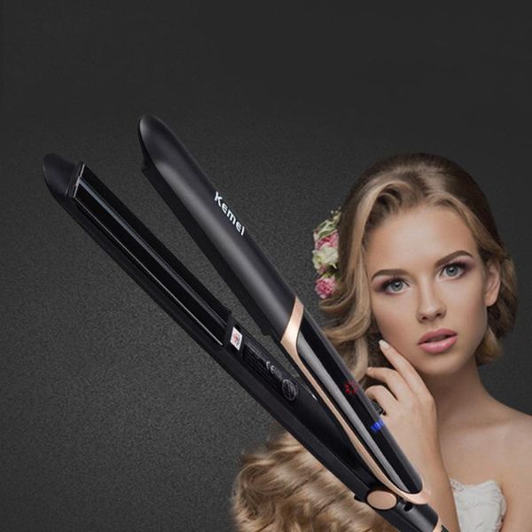 new professional ceramic hair straightener magic curler comb 2 in 1 infrared flat iron hair curlers temperature adjustment ionic, Black
new professional ceramic hair straightener magic curler comb 2 in 1 infrared flat iron hair curlers temperature adjustment ionic, Black