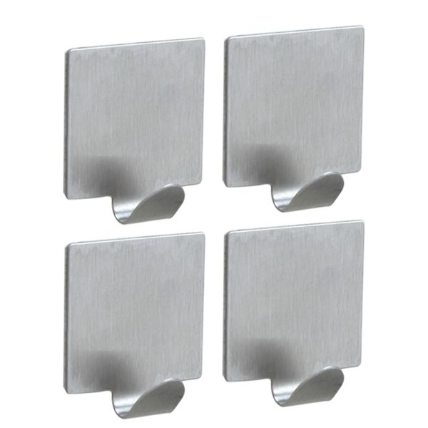 4pcs/set self adhesive hooks office kitchen closet wall mounted stainless steel 
4pcs/set self adhesive hooks office kitchen closet wall mounted stainless steel