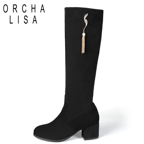 orchalisa winter flock колен высокие сапоги круглый носок 6cm коренастый пятки bling цепи элегантный большой размер 34-48 черный бежевый раб, Black
orchalisa winter flock колен высокие сапоги круглый носок 6cm коренастый пятки bling цепи элегантный большой размер 34-48 черный бежевый раб, Black