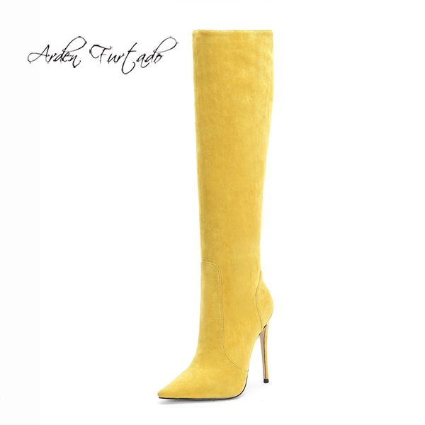 arden furtado fashion women's shoes winter pointed toe stilettos heels elegant ladies boots yellow beige white knee high boots, Black
arden furtado fashion women's shoes winter pointed toe stilettos heels elegant ladies boots yellow beige white knee high boots, Black